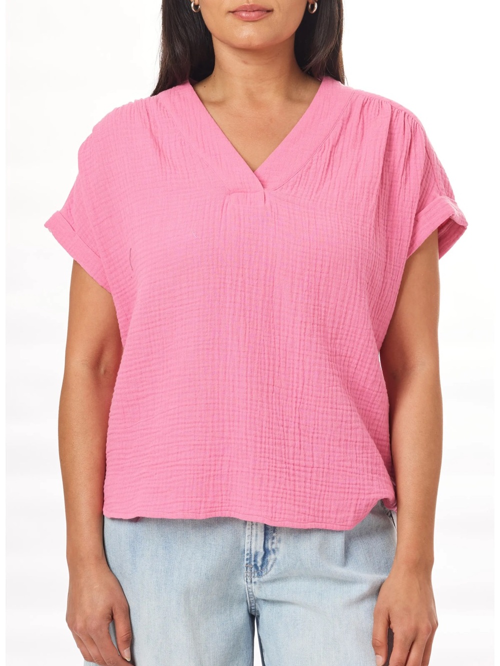 C&C California Carmel Gauze Top